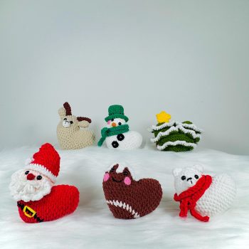 Crochet christmas ornaments, Snowman crochet patterns, Santa Claus crochet pattern, gingerbread man crochet pattern, Crochet bear christmas